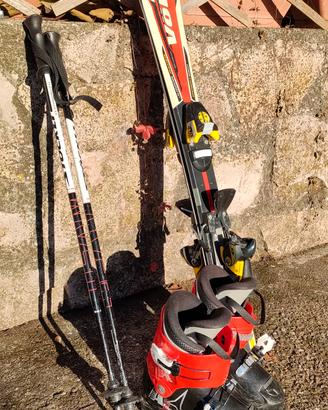 sci, scarponi, bastoncini bambino / a