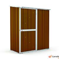 Casetta box giardino Acciaio 155x100 legno scuro