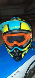 casco motocross+ mascherina 100% 