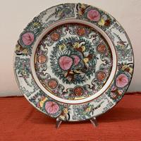 Piatto arredo-porcellana cinese -fiori di loto
