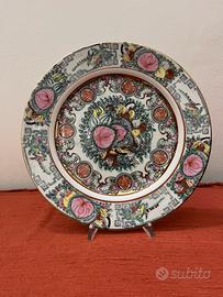 Piatto arredo-porcellana cinese -fiori di loto