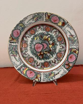 Piatto arredo-porcellana cinese -fiori di loto