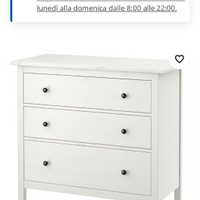 Cassettiera HEMNES IKEA rossa