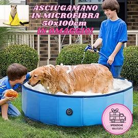 Piscina Portatile per Cani Robusta 120x30cm Top