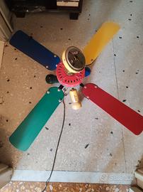 ventilatore da soffitto 4 pale con 3 faretti,