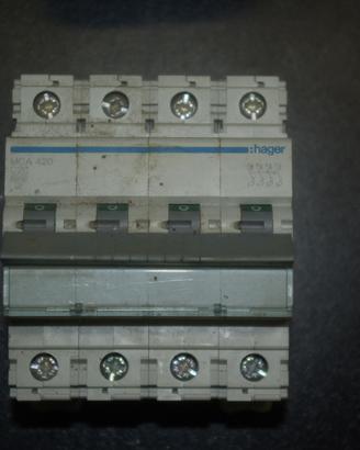 Hager MCA420 – Magnetotermico 4P 20A curva C – 6kA