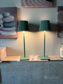 Lampade design cordless verde opaco (Set da 2)