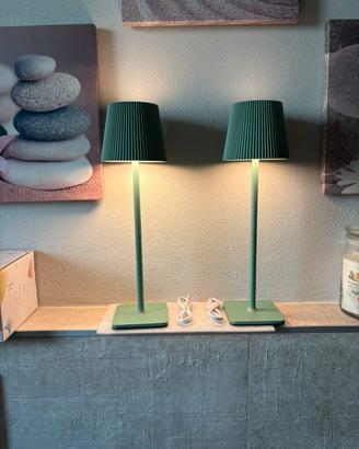 Lampade design cordless verde opaco (Set da 2)