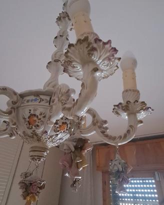 Lampadario anni 70  4 punti luce.