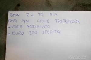 Pompa olio bmw n47 td n 7707492024
