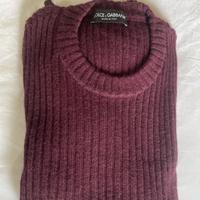 Maglione Dolce e Gabbana uomo taglia 52 vinaccia