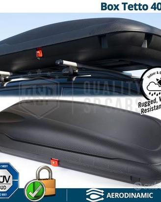 Box Tetto 400Lt Per AUDI Portabagagli OMOLOGATO