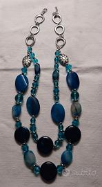 Collana Blu pietre dure