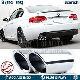 TERMINALI Scarico per BMW Serie 3 E92 E93 CROMATI