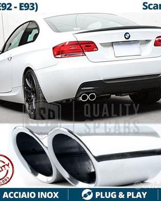 TERMINALI Scarico per BMW Serie 3 E92 E93 CROMATI