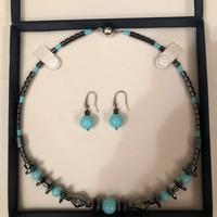Parure ematite e turchese