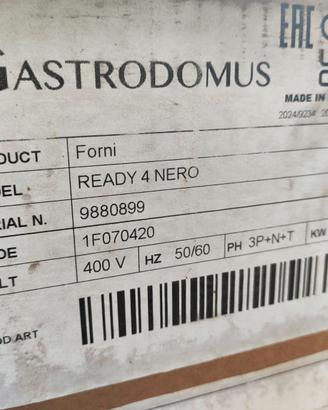 Forno elettrico 1 camera per 4 pizze 6 kw