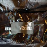 Piumino donna nero lucido Love Moschino