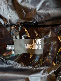 Piumino donna nero lucido Love Moschino