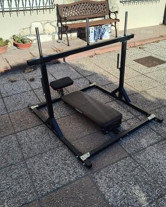 Leg press verticale - artigianale in acciaio