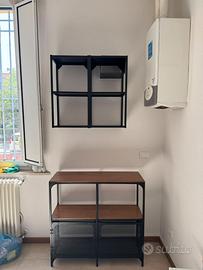 Mobile scaffale FJÄLLBO + Struttura parete ENHET