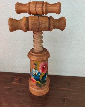 Cavatappi vintage in legno 