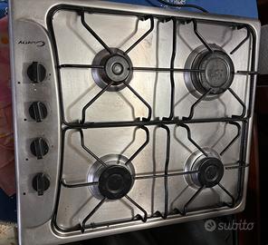 Piano cottura a gas 4 fuochi – Acciaio inox
