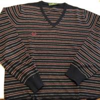 Maglione Fred Perry a righe scollo V