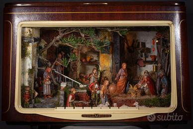 Presepe Napoletano in radio Mivar anni 60