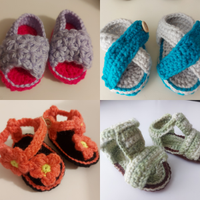 Scarpine neonato/a 0-3 mesi fatte a mano