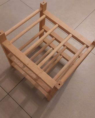 Porta bottiglie in legno Ikea