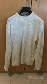 Maglione bianco a maniche lunghe