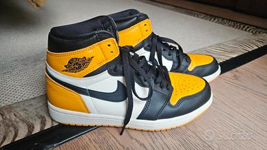 Air JORDAN 1 nuove gialla nera bianca tg 40.5