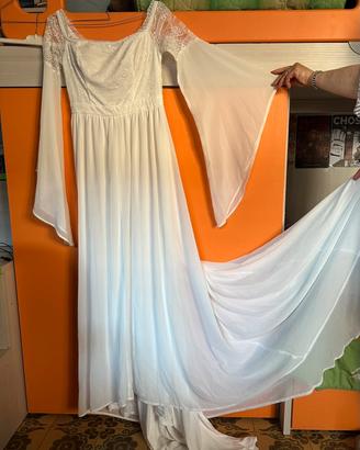 Abito da sposa Shein S romantico bianco completo