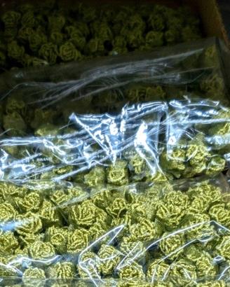 Mini Rose Fiori in Raso Glitterati