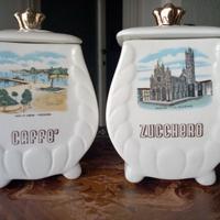 Contenitori per zucchero e caffè Capodimonte