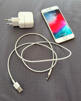 Iphone 7 bianco oro 128 GB con caricabatteria usb