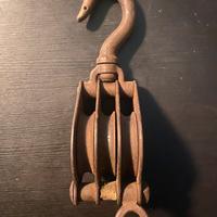 Bozzello, carrucola, triplo con gancio