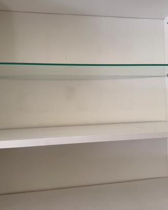 Billy Mensole di vetro e ripiani bianchi