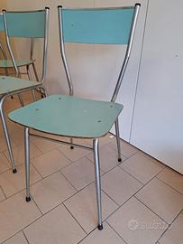 4 sedie in formica anni 60 originali