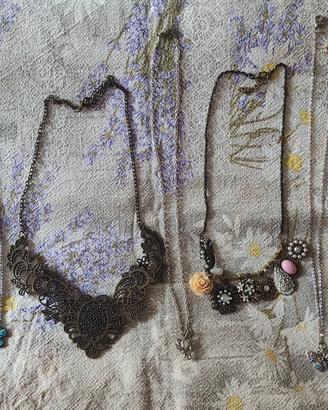 Set di 9 collane style vintage shabbychic retro