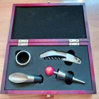Set vino con confezione in legno 