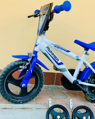 Bici bambino SCH Runner Sport 12" blu + rotelle —