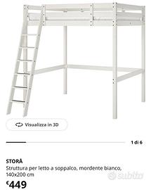 Letto Ikea Stora bianco