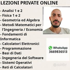 Lezioni Analisi Matematica, Fisica, Informatica