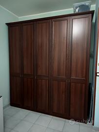 ARMADIO LEGNO NOCE 5 ANTE