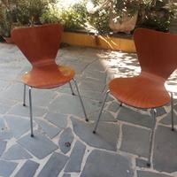 4 Sedie in legno curvato