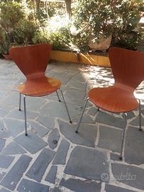 4 Sedie in legno curvato