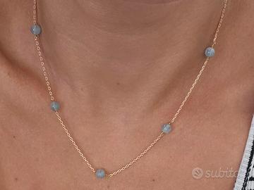 Collana Artigianale Acquamarina