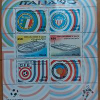 foglietti francobolli Italia '90
